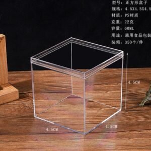 Crystal Clear Aqralic Jar Cube size