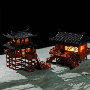 Chainese House with light inside